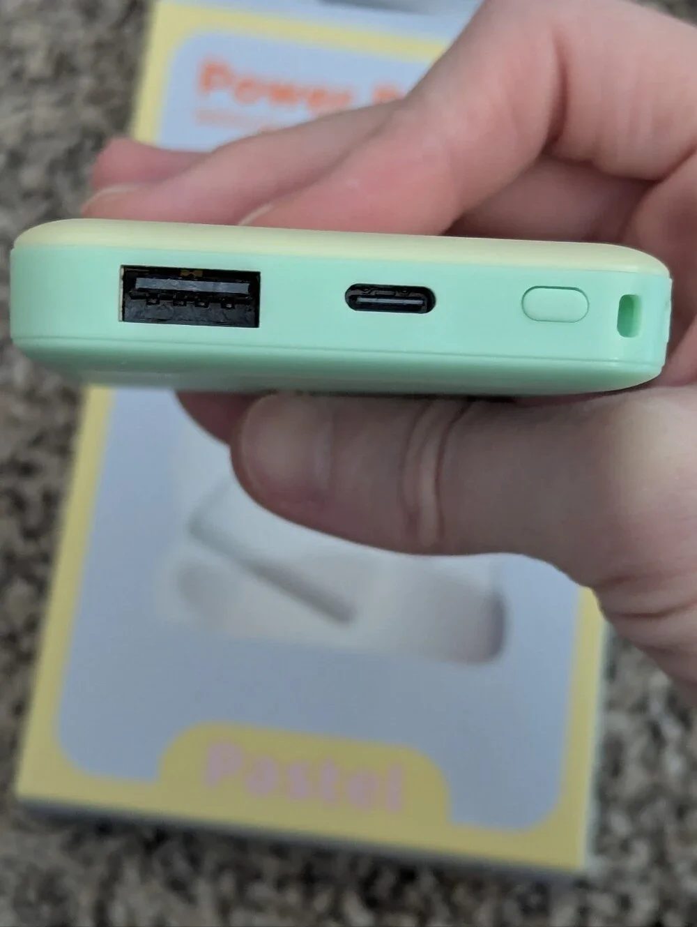 Compact Portable Mobile Phone Power Bank Yellow/Green